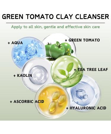 Green Tomato Clay Mask - Korean Skincare - Face Masks Skincare for Cleaning Pore Hydrating Nourishing - Clay Face Mask - Face Masks Beauty - Korean Face Mask - Skin Care Face Mask - Face Care - Buy Online on GoSupps.com