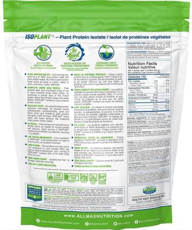 ALLMAX Naturals - Isoplant - Plant Protein Isolate - Chocolate - 300 g Chocolate 1 Count (Pack of 1) - Buy Online on GoSupps.com