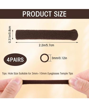 4-Pack Black & Gray Glasses Hinge Covers - Anti-Slip Comfort Control for Sunglasses & Reading Glasses - Elastic Knitted Cotton - Buy Online on GoSupps.com