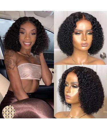 Shop Lace Front Human Hair Wig - Curly Middle Part Short Lace Closure Wigs for International Shipping - Buy Online on GoSupps.com