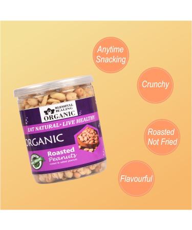 Blessfull Healing Organic Natural Vegan Roastad & Salted Roasted Peanuts Crunchy Healthy Snacks 250 Gram - Buy Online on GoSupps.com