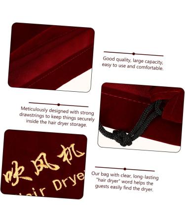 Beavorty 2 Pcs Hair Dryer Storage Bag Duffle Bag for Travel Drawstring Wash Bag Log in Jewelry Organizer Tool Claretx2pcs 30x26cmx2pcs - Buy Online on GoSupps.com