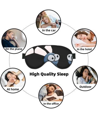 Unisex Insect Wings Eyes Cartoon Print Sleep Eye Mask - Soft Comfort Eye Shade for Travel Yoga & Shift Work - Buy Online on GoSupps.com