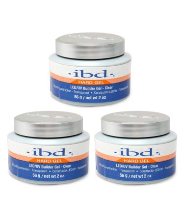 ibd Hard Gel LED/UV Builder Gel Clear 56 g / 2oz, 3 pcs
