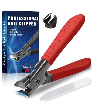Nail clippers for thick nails large nail clippers for men senior strong nail clipper for toenails non -fingern fingernail clown adults red