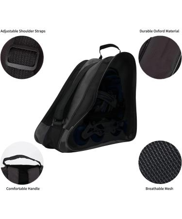 MXiiXM Roller Skate Bag | Breathable Ice Skate Bag with Adjustable Shoulder Strap | Oxford Cloth Storage Bag for Women, Men, Kids & Adults | Roller Skate Accessories - Black - Buy Online on GoSupps.com