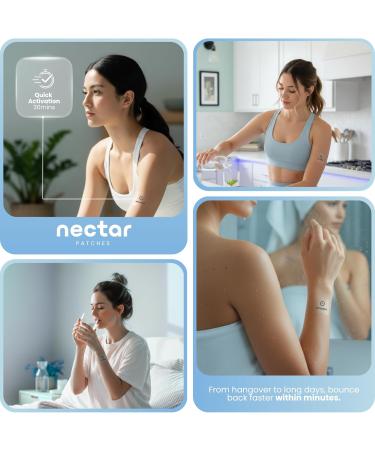 Nectar Recovery Patches | Replenishment & Hydration Support with L-Theanine & Milk Thistle | Night Out Recovery for Adults, Travel-Friendly Vitamin Patch Kit | Party Kit Supplies | 10 Count - Buy Online on GoSupps.com