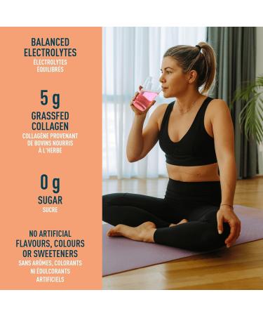 Organika Enhanced Collagen Protein Power Greens - with 16 organic fruits and vegetables & Electrolytes + Enhanced Collagen- Strawberry Peach Flavour Nutritional Supplement+ Strawberry Peach - Buy Online on GoSupps.com