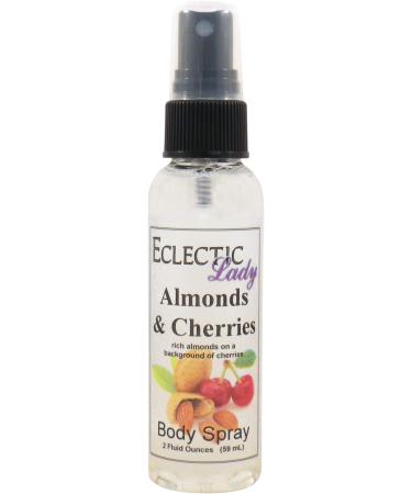 Almonds And Cherries Body Spray Body Mist for Women with Clean Light & Gentle Fragrance Long Lasting Perfume with Comforting Scent for Men & Women Cologne with Soft Subtle Aroma For Daily Use Regular Strength 2 Fluid Ounces