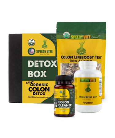 SpeedyVite 5-Day Organic Colon Detox Kit - Detox Box Made in USA
