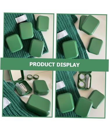 Healeved Small Contact Lens Container with Mirror - Frosted Organizer & Travel Case for Contacts - Decorative Plastic Holder - Buy Online on GoSupps.com