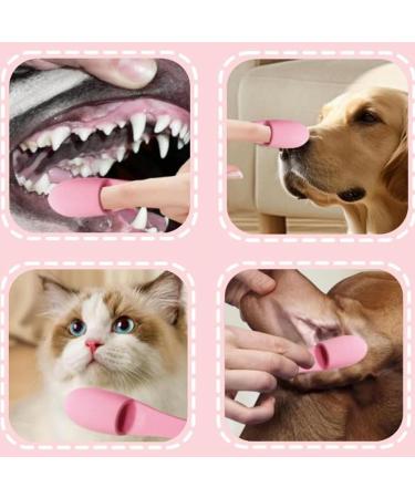 Soft Chin Brush for Pet | Grooming Chin Scrubber Soft Chin Brush | Non-Slip Cleaning Brush Finger Multifunctional Pet Supplies for Cats Pink - Buy Online on GoSupps.com