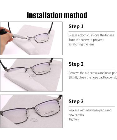 50pcs Spectacle Repair Kit 25 Pairs Push Silicone Glasses Nose Pads Nose Pads for Glasses Push fit for Glasses PVC Silicone Glasses Screws Tweezers Mirror Cloth Glasses Repair Kit - Buy Online on GoSupps.com