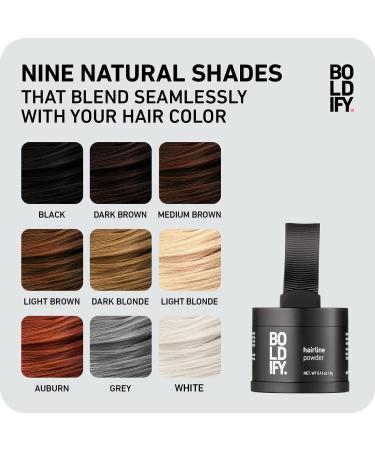 BOLDIFY Hairline Powder (Dark Brown) - Root Touch Up & Hair Loss Concealer for Thinning Hair - Stain-Proof Formula - Hair Toppers for Women & Men - Buy Online on GoSupps.com