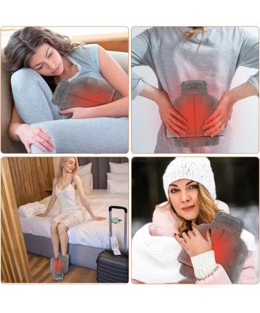 Eyl Keup Foot Warmer | 2-in-1 Heat Bottle for Cold Feet | Large 2L Electric-Free Solution | Super Soft & Warm Winter Comfort (Gray 36x30cm) - Buy Online on GoSupps.com