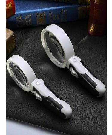 Portable 20 Times Optical with LED Lights Diameter 80mm Handheld Backlit Magnifier for Reading Full of Stars - Buy Online on GoSupps.com