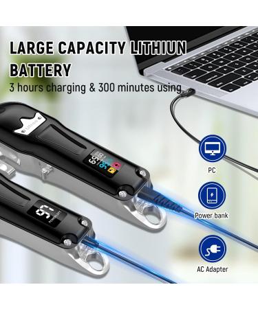 Ufree Professional Hair Clippers for Men with T-Blade Hair Trimmer Cordless Barber Clippers for Hair Cutting Kit LCD Display Rechargeable Black Black silver - Buy Online on GoSupps.com