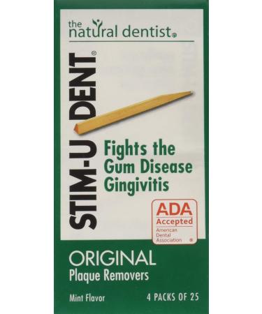 STIM-U-DENT Original Plaque Removers Mint -- 100 Toothpicks