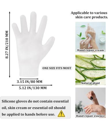 Moisturizing Silicone Spa Gel Gloves for Hand Care | Reusable Sleeping Gloves for Dry Cracked Hands | 2 Pairs - Pink & White - Buy Online on GoSupps.com