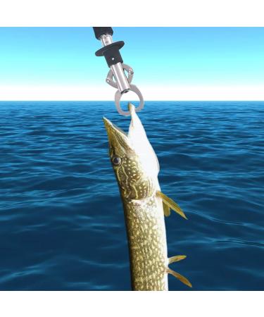 Professional Fish Gripper with Scale Stainless Steel Fish Holder Grabber 33 Pound Fish Lip Grip Boga Grip Fishing Tool - Buy Online on GoSupps.com
