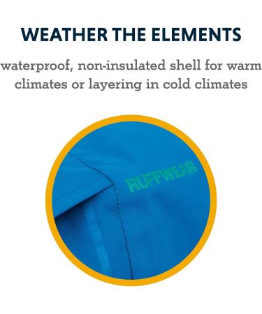 RUFFWEAR Sun Shower Rain Poncho for Dogs - Lightweight Waterproof Raincoat Large Size in Blue Dusk - International Shipping Available - Buy Online on GoSupps.com