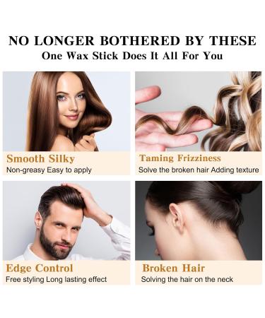 Long-Lasting Hair Styling Set - Pomade Wax Stick Brush & Comb for Flyaways & Frizz Control on Wigs | International Shipping - Buy Online on GoSupps.com