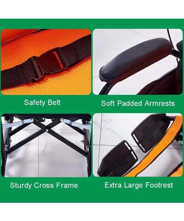 Ultra Lightweight Foldable Wheelchair Brake Transport Wheelchair with Swing-Away Footrest and Flip Back Backest PortableTravel Wheelchair Safety Belt - Buy Online on GoSupps.com
