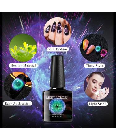 Cat Eye Gel Nail Polish Set Soak Off UV LED Light Starry Sky Effect Magic Gel Nail Polish Kit Manicure Nail Art Gift Kit 6 Colors Free Magnet Stick Galaxy - Buy Online on GoSupps.com