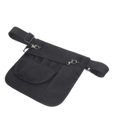 Sosoport garden tool organiz Pack bag medical kit hip pocket storage bag for nurses shoulder loop work apron 600d oxford-fabric sport belt black 22x21x1cm