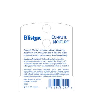Blistex Complete Moisture .15-Ounce Tubes (Pack of 6) - Hydrating Lip Balm Bundle - Buy Online on GoSupps.com