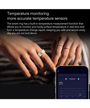 Smart Ring - Rechargeable Versatile Fitness Tracker Size 18 (18.9 mm) | International Shipping Available - Buy Online on GoSupps.com