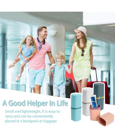 Travel Toothbrush Cups Set - 4 Portable Toothbrush Containers for Home & Travel | Ideal for Business Trips - Buy Online on GoSupps.com