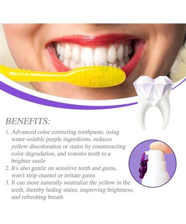 Purple Toothpaste for Whiter Teeth | Stain Removal Foam | Color Correction Serum | Bright Smile (1 PC) - Buy Online on GoSupps.com