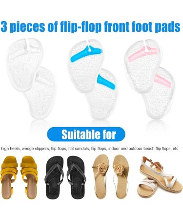 3 Pairs Foot Bone Pads for Thong Sandals | Comfort Gel Toe Post Cushion Inserts | Anti-Slip Flip-Flop Protectors - Buy Online on GoSupps.com