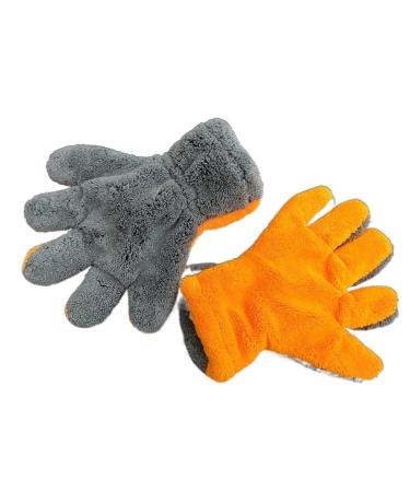 Dishwashing Gloves Plush Superfine Fiber Washing Gloves Coral Wool Car Washing Gloves Washing Bowls Gloves Tools Yellow