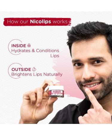 Bella Vita Organic NicoLips Lip Scrub & NicoBalm Combo - Best Treatment for Dry Chapped & Dark Lips (20g & 5g) - International Shipping Available - Buy Online on GoSupps.com