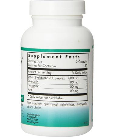 Nutricology Quercetin Bioflavonoids - Lemon Bioflavonoid Complex Rutin Citrus Extract Hesperidin Vegetarian Capsules - 100 Count - Buy Online on GoSupps.com