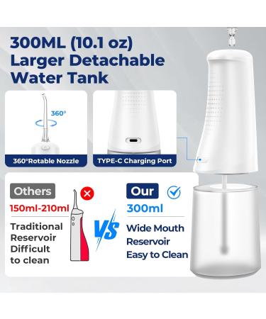Buy Water Flosser for Teeth | Portable Oral Irrigator 310ML 3 Modes IPX7 Waterproof - Enhance Dental Care Anytime - Buy Online on GoSupps.com