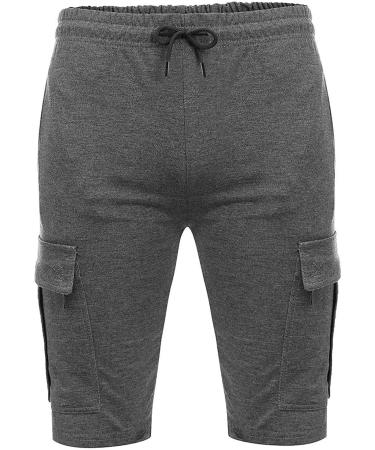 Ronony Men's Summer Cargo Shorts - Slim Fit Stretch Jogger - Outdoor Chino Shorts in Gray - Buy Online on GoSupps.com