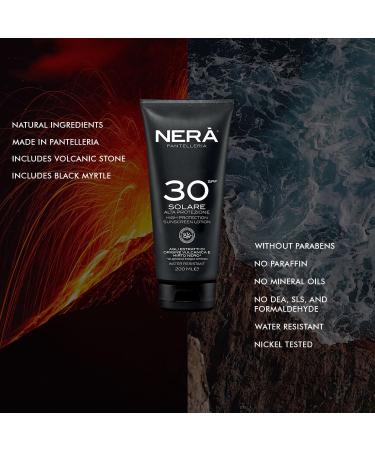 NERA Pantelleria High Protection SPF 30 Sunscreen: Water-Resistant Vitamin Enriched with UVA & UVB Filters. Age-Defying Body Sunscreen Lotion 200ml for Men and Women - Buy Online on GoSupps.com