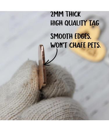Dog Tags for Pets Engraved ID Tag Personalised Dog Name Tags Customised Cat Tags Deep Laser Engraving Free Engraved on Both Sides Various Design Options (Heart) - Buy Online on GoSupps.com
