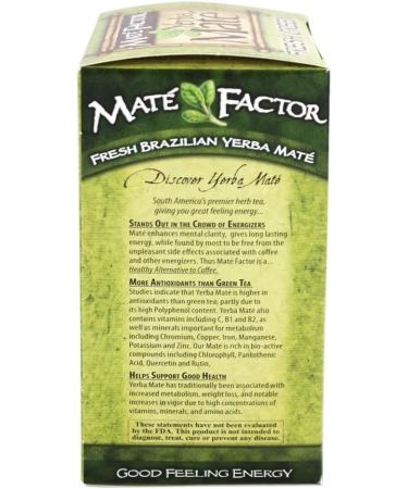 Buy Mate Factor Organic Yerba Mate - Fresh Green Tea Bags (24 Count, 2.96 oz) | Premium Herbal Boost - Buy Online on GoSupps.com