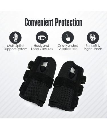 Wrist Brace Carpal Tunnel Splint Supports Pair Small/Medium - Pain Relief, Reduced Recovery Time, Compression for Sprain, Arthritis, Tendinitis - Buy Online on GoSupps.com
