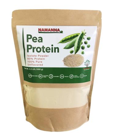 NAMANNA Pea Protein Powder (80% Protein) – 2.2 lb, Non-GMO, Vegan, Kosher, Halal, Gluten Free, Dairy Free, Soy Free, Hypoallergenic, 100% Pure, Unflavored, Plant Based Protein, Keto Friendly 2.2 Pound (Pack of 1) - Buy Online on GoSupps.com