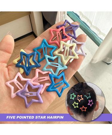 Star Snap Hair Clips 50 Pcs Cute Metal Hair Clip Barrettes Small Colourful Star Snap Hairclips Non Slip Barrette Accessories for Women Girls - Buy Online on GoSupps.com