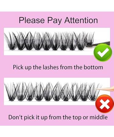 LAUBESS - Cluster Lashes 240pcs 40D DIY Eyelash Extension D Curl Long Individual Lashes Mixed Tray Faux Mink Lash Clusters Extensions 0.07 0.10 Black - 40D-0.07D-9-16mm - Buy Online on GoSupps.com