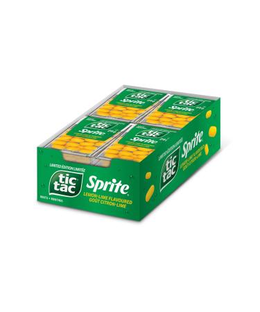 TIC TAC Mints Sprite Lemon-Lime Flavoured Mint Candy 29g Singles 12 Count Bulk Candy Mints Sprite 12 count
