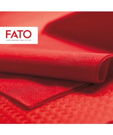 FATO Disposable Paper Napkins - 50 Pack 33x33cm Red 2-Layer 4-Folded Eco-Friendly & FSC Certified for Lunch/Buffets - Buy Online on GoSupps.com