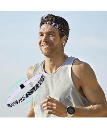 6 Stylish & Slipproof Men's Hair Bands - Elastic Sport Headbands for Boys | Perfect for Yoga Football & Jogging - Buy Online on GoSupps.com