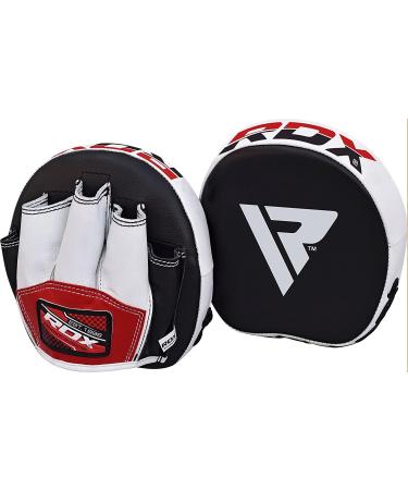 RDX Boxing Pads Mini Focus Mitts | Maya Hide Leather | Kickboxing MMA Muay Thai Training Shield Black - Buy Online on GoSupps.com